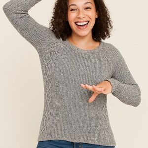 a.n.a Heather Gray Crew Neck Sweater - Size Large